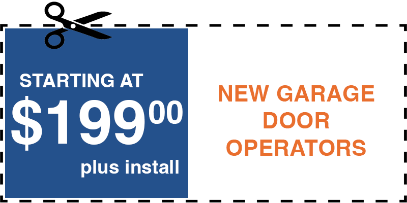 199 new garage door operators Plainview